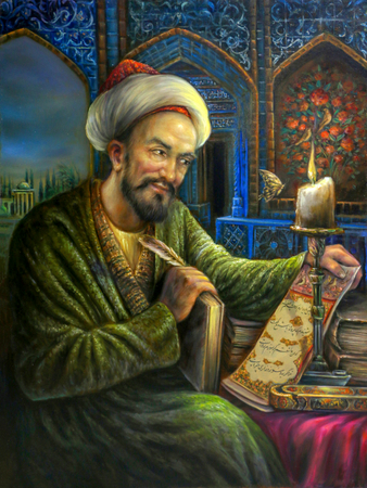 چهرهٔ شیخ اجل سعدی اثر نادر لنجانی